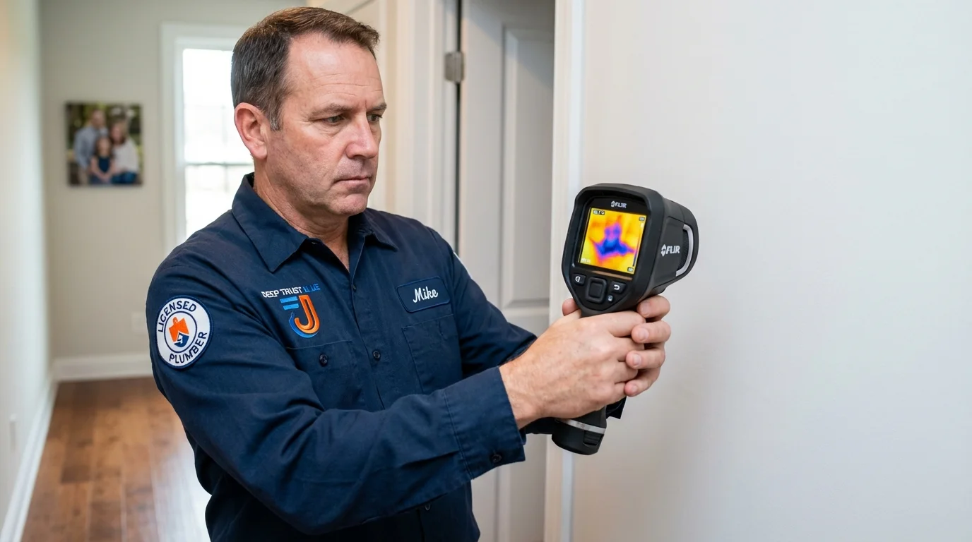 Thermal imaging leak detection by Johns Plumbing LLC in Plover